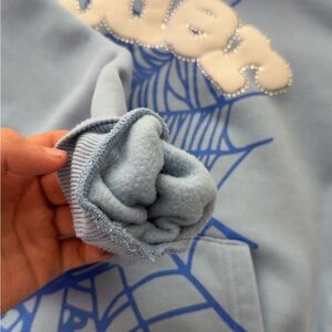 Light Blue Graphic Hoodie